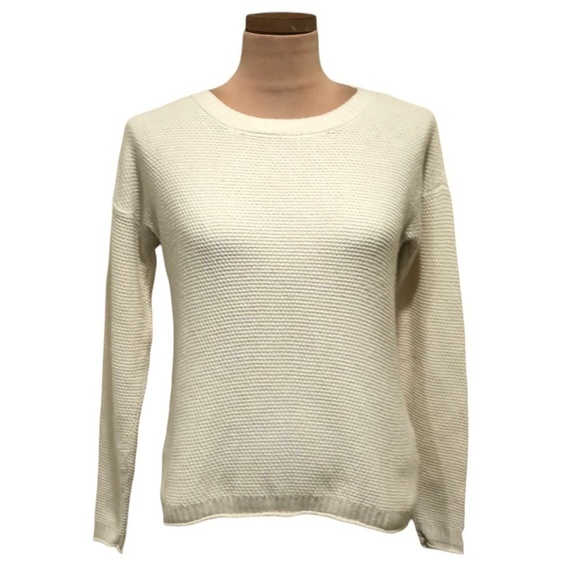 Madewell Seagrove Sweater Size XXS Cream Textured Knit Pullover - Picture 1 of 11